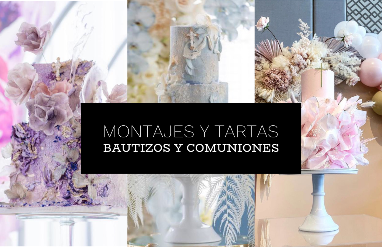 TARTAS MODERNAS PARA BAUTIZOS Y COMUNIONES